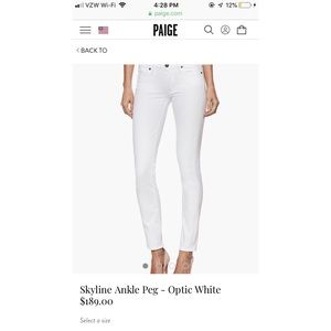 Paige Skyline Ankle Jeans